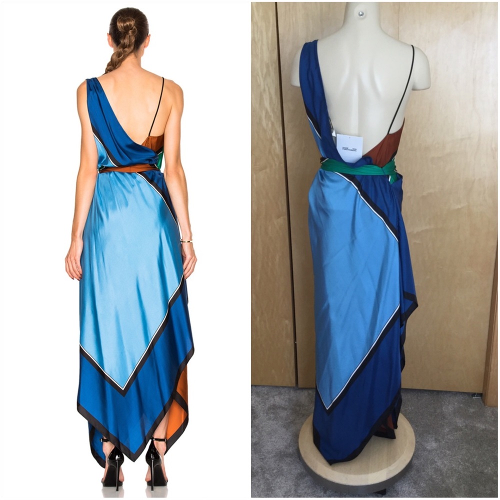 DIANE VON FURSTENBERG Scarf Hem Tiered Midi Dress - Picture 6 of 8